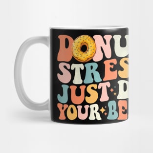 Groovy Donut Stress Best Teachers Testing Day Mug